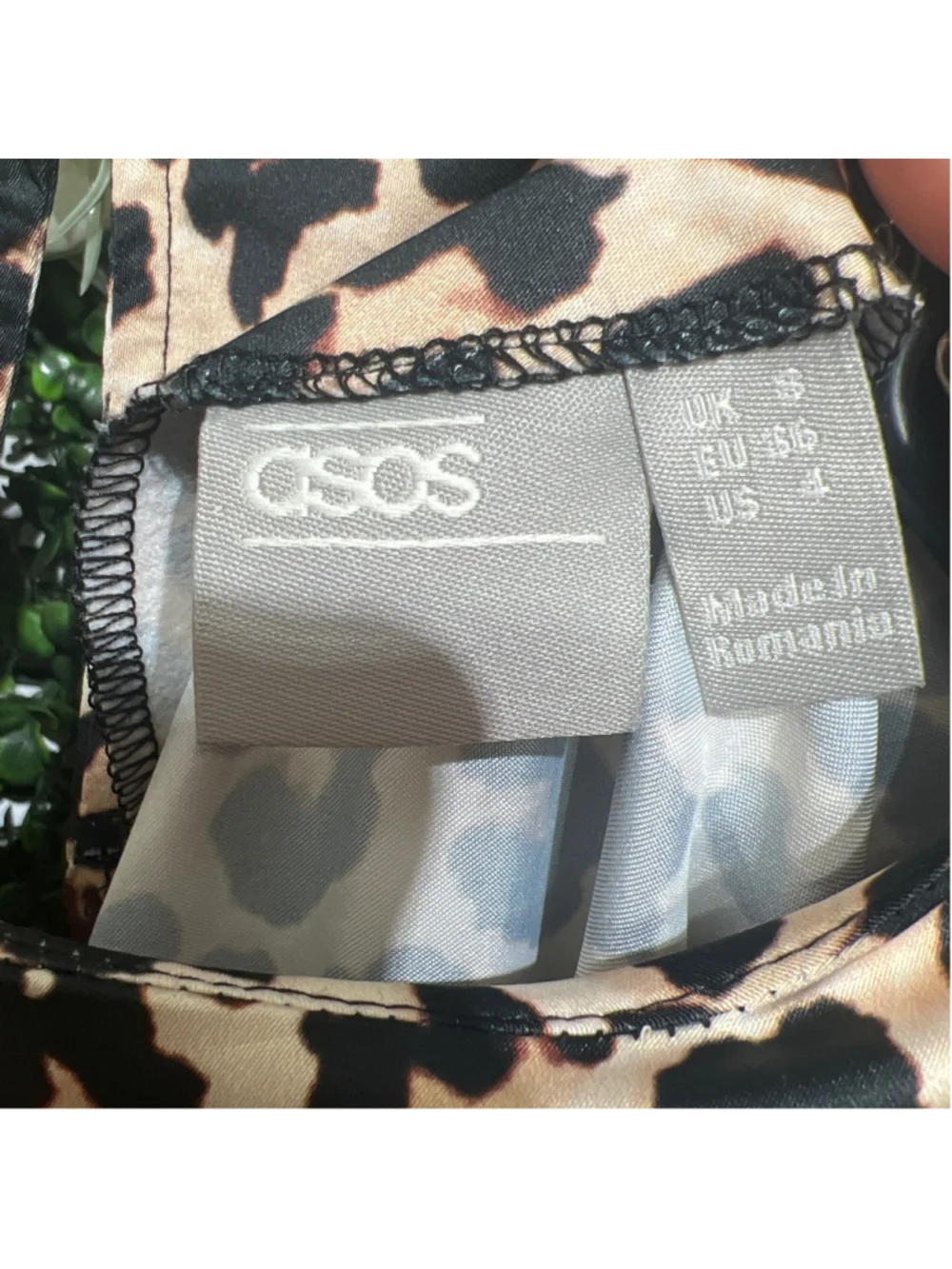 Women's ASOS Leopard Print Maxi Summer Dress Size 4 Brown and Black